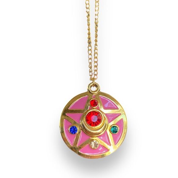 Sailor Moon Crystal Star Compact Pendant Necklace from Bandai - Picture 2 of 4